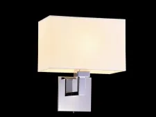 NEWPORT 14000 14201/A white , Бра, Chrome Shade white gauze L26*H30*Sp17,5 cm E27 1*40W