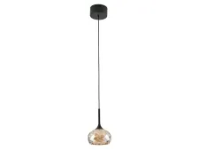 NEWPORT 7240 7241/S mat.black amber , Подвесной светильник, Matte black Amber crystal D10*H15/250 cm LED 1*5W 3100K