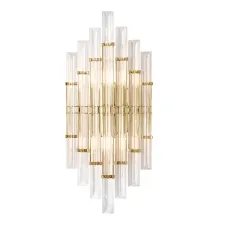 Светильник Crystal Lux SARAGOSA AP2 BRASS/TRANSPARENTE