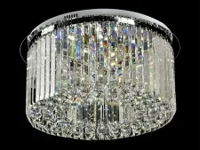 NEWPORT 8400 8400/80 PL chrome , Потолочный светильник, Chrome Clear glass D80*H25 cm G9 16*40W