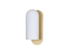 NEWPORT 3930 3931/A brass , Бра, Brass White matt glass L11*H28*SP14,9 cm G9 1*25W