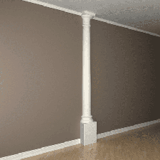 Интерьерная лепнина полуколонна 1.10.105 Европласт