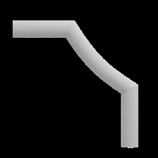 Интерьерная лепнина угловой элемент 1.52.817 Европласт