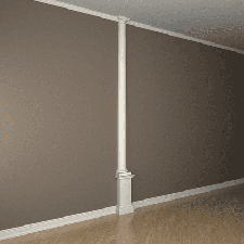 Интерьерная лепнина полуколонна 1.10.101 Европласт