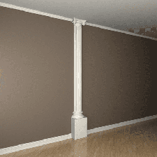 Интерьерная лепнина полуколонна 1.10.205 Европласт