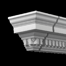 Фасадная лепнина торцевой элемент 4.32.232 Европласт