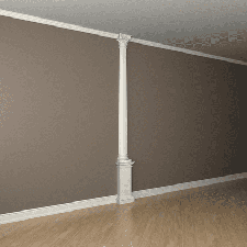 Интерьерная лепнина полуколонна 1.10.301 Европласт